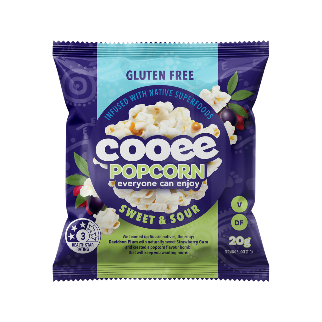 Sweet & Sour Popcorn infused with Native Strawberry Gum & Davidson