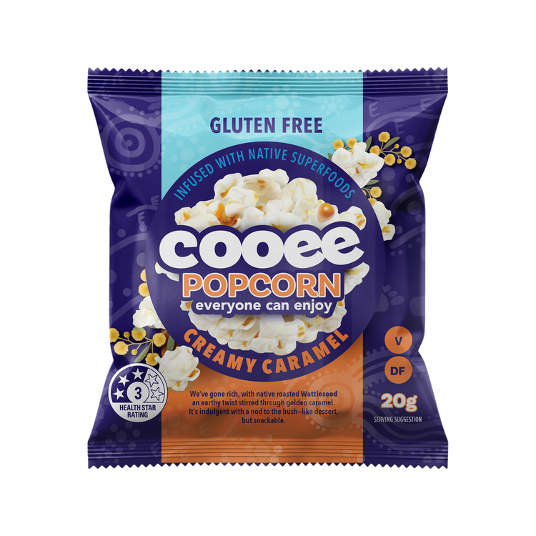Creamy Caramel Popcorn infused with Native Wattle Seed – Cooee Native ...